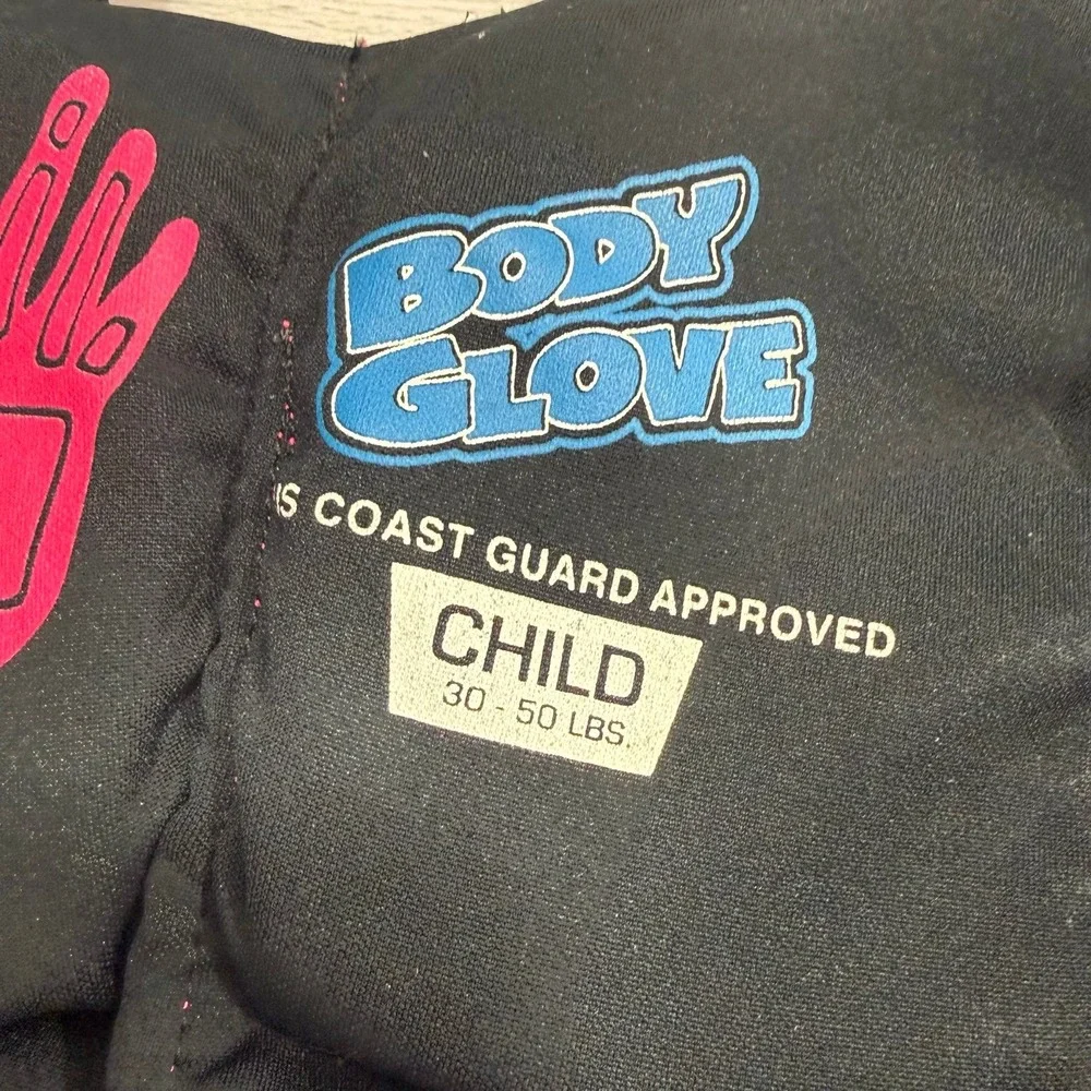 Body glove kids pink and purple neoprene life vest 30-50 pounds